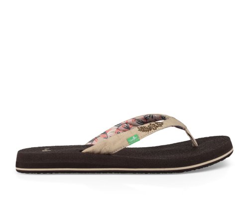 Tong Sanuk Yoga Paradise 2 Femme - Chocolat / Beige RPMAVL469